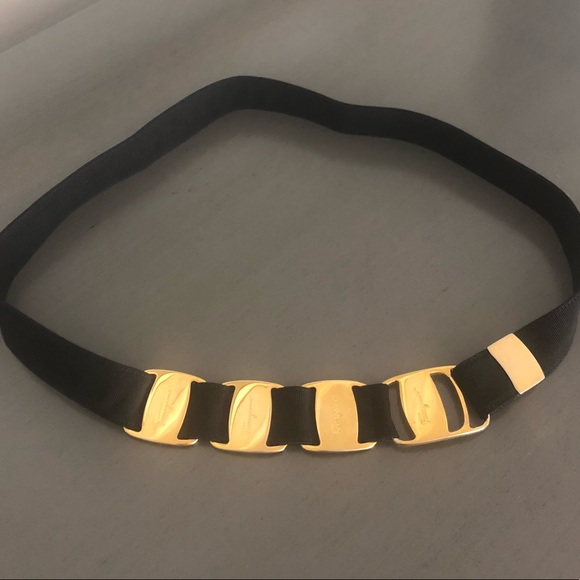 🔴sold🔴 Salvatore Ferragamo Black and Gold Belt - Picture 7 of 8